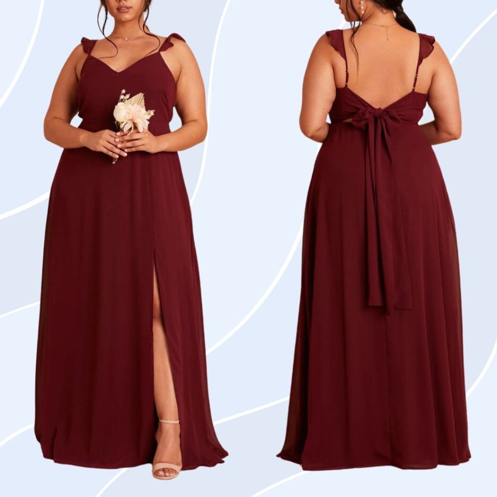 Birdy Grey DORIS DRESS CHIFFON CABERNET Size XL NWT